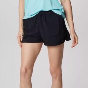 COLUMBIA Black Sandy River 5" Regular Fit Nylon Outdoor Shorts Size Large‎